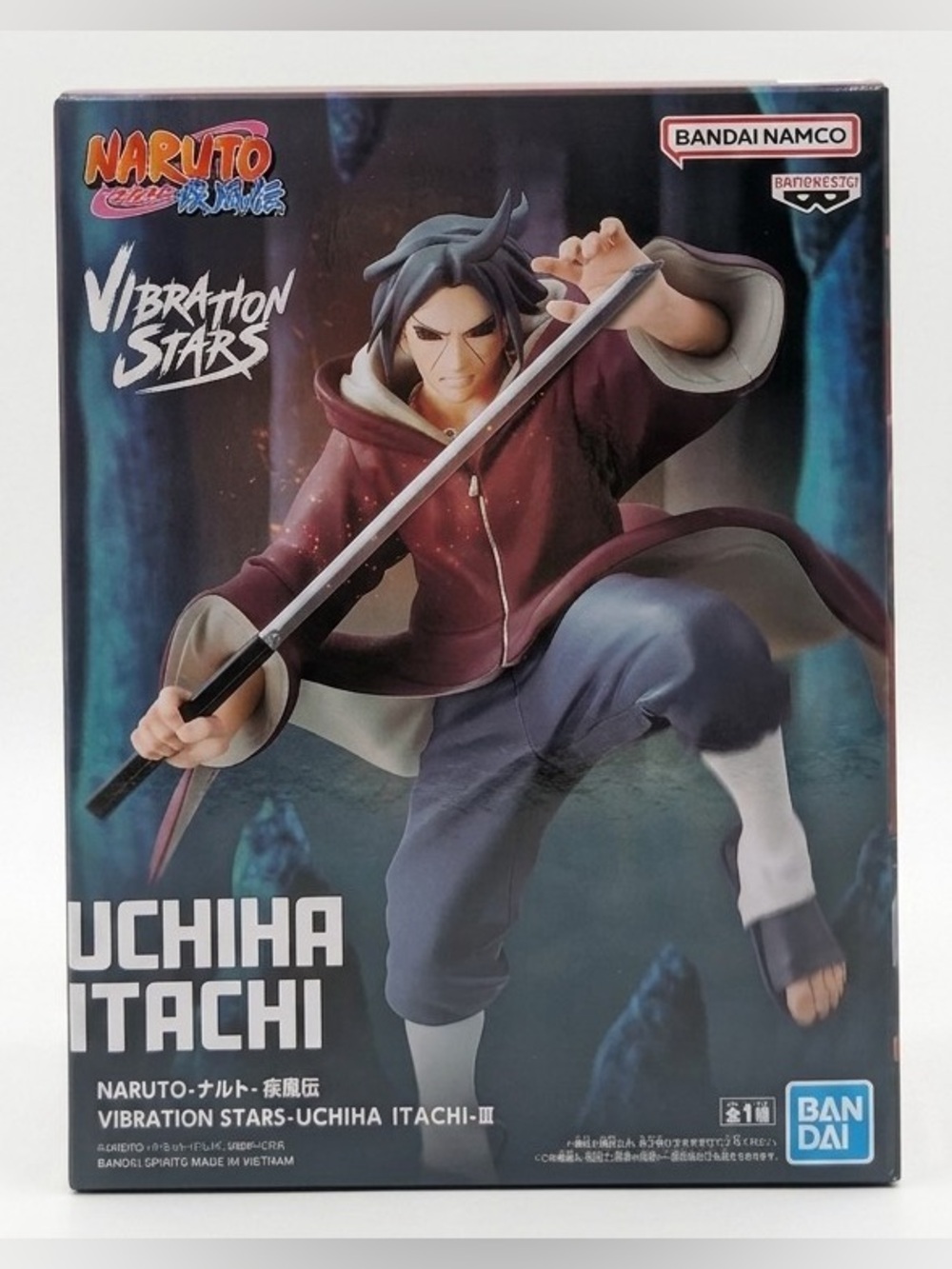 Bandai Namco Vibration Stars Uchiha Itachi Figure - Maroon Hoodie